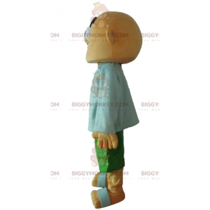 Traje de mascote de homem careca feroz BIGGYMONKEY™ –