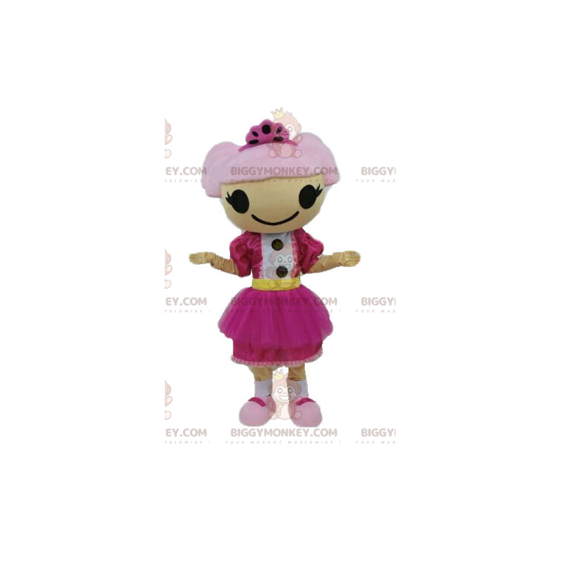Fantasia de mascote BIGGYMONKEY™ para menina de cabelo rosa. Fantasia de mascote BIGGYMONKEY™ para menina de cabelo rosa.