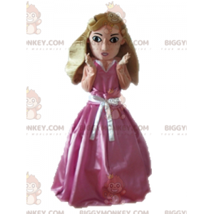 BIGGYMONKEY™ Mascot Costume Blonde Princess Dressed in Pink