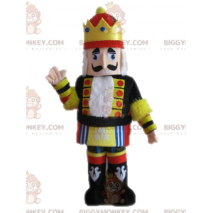 King BIGGYMONKEY™ Maskottchen-Kostüm in gelb-schwarz-rotem