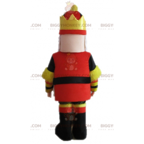 King BIGGYMONKEY™ maskotkostume i gult sort og rødt outfit -