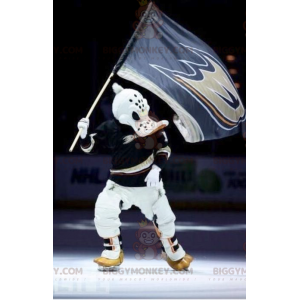 BIGGYMONKEY™ Giant Duck Mascot Costume In Hockey Outfit –