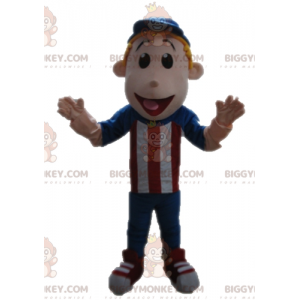 Boy's BIGGYMONKEY™ Mascot Costume Dress Up in Red Blue and