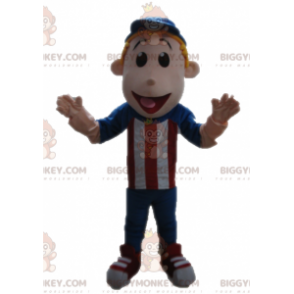 Boy's BIGGYMONKEY™ Mascot Costume Dress Up in Red Blue and