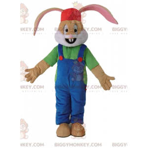 Traje de mascote de coelho marrom BIGGYMONKEY™ vestido de