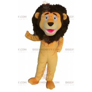 Kostým maskota obřího oranžového a hnědého lva BIGGYMONKEY™ –
