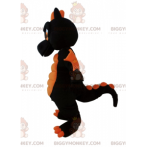 Kæmpe sort og orange drage BIGGYMONKEY™ maskotkostume -