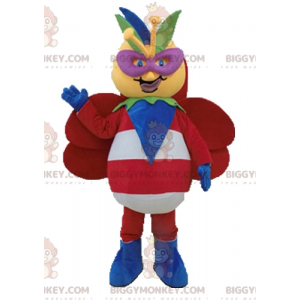 Original BIGGYMONKEY™ Maskottchen-Kostüm, bunter Schmetterling