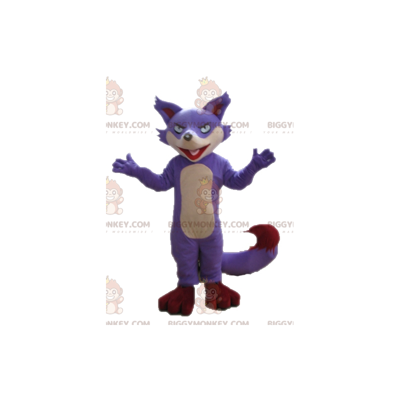 Purple Beige and Red Fox BIGGYMONKEY™ Mascot Costume -