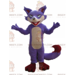 Kostým maskota Fialové béžové a červené lišky BIGGYMONKEY™ –
