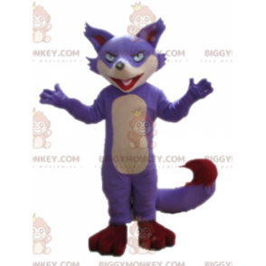 Purple Beige and Red Fox BIGGYMONKEY™ Mascot Costume -