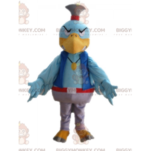 Blue bird BIGGYMONKEY™ mascot costume. Colorful Vulture