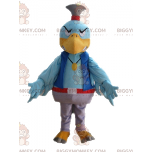 Fato de mascote de pássaro azul BIGGYMONKEY™. Traje de mascote
