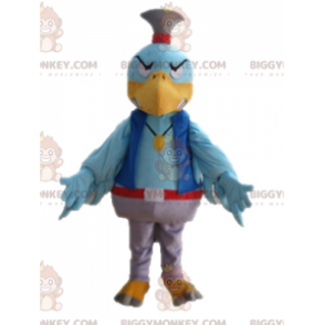 Blue bird BIGGYMONKEY™ mascot costume. Colorful Vulture
