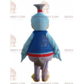 Blue bird BIGGYMONKEY™ mascot costume. Colorful Vulture