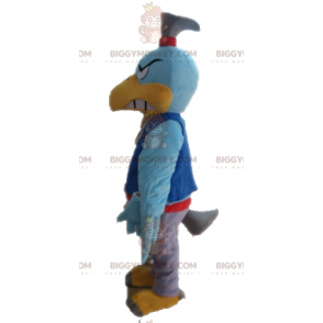 Blå fugl BIGGYMONKEY™ maskotkostume. Farverigt Vulture BIGGYMONKEY™ maskotkostume - Fuglemaskot - BiggyMonkey.com