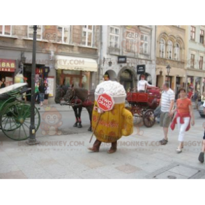 Traje de mascote de copo de cerveja gigante BIGGYMONKEY™ –