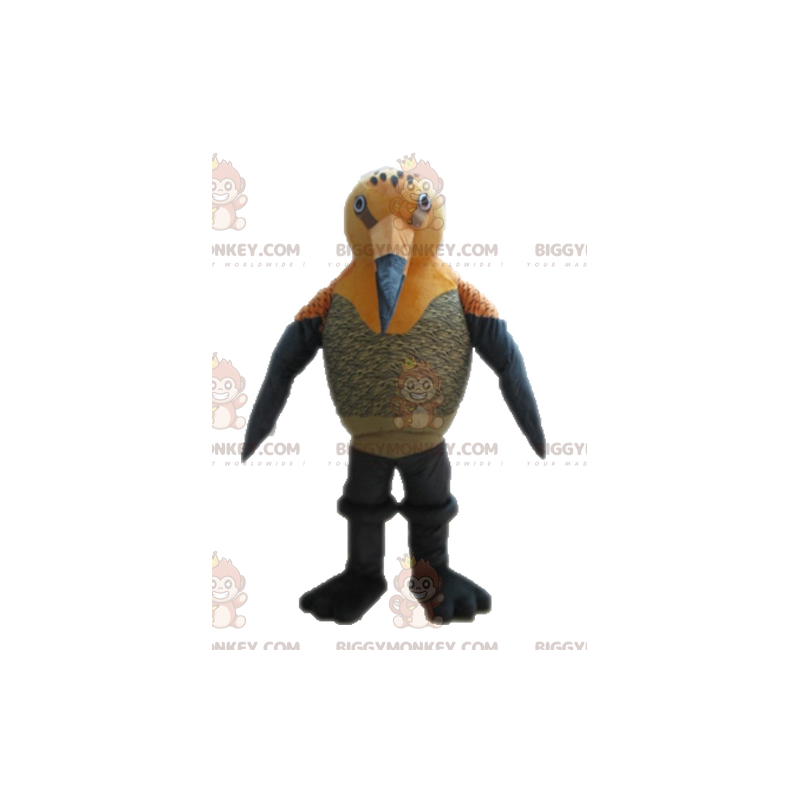Costume de mascotte BIGGYMONKEY™ d'oiseau orange et gris. Costume de mascotte BIGGYMONKEY™ d'oiseau orange et gris.