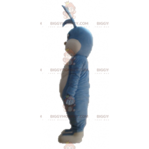Fully Customizable Blue and White Rabbit BIGGYMONKEY™ Mascot