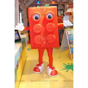 Giant Orange Lego BIGGYMONKEY™ Mascot Costume - Biggymonkey.com