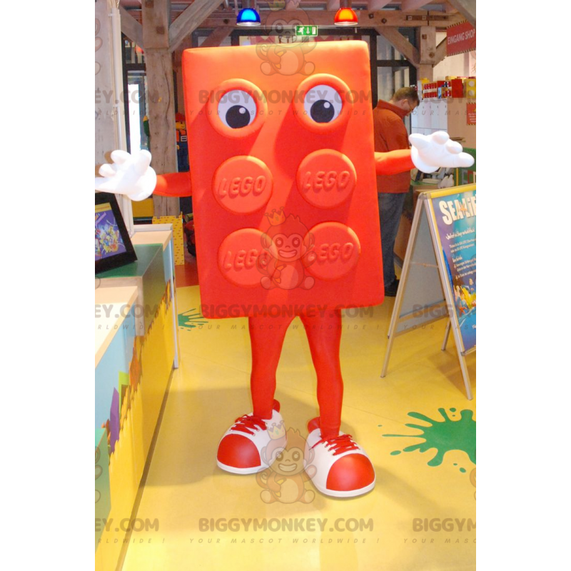 Disfraz de mascota Lego BIGGYMONKEY™ naranja gigante