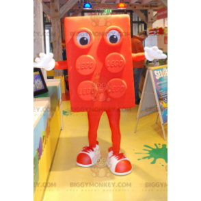 Riesiges orangefarbenes Lego BIGGYMONKEY™ Maskottchen-Kostüm -