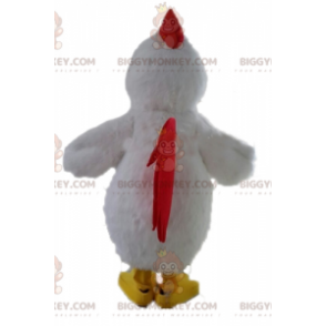 Gigantische witte kip BIGGYMONKEY™ mascottekostuum. Witte haan
