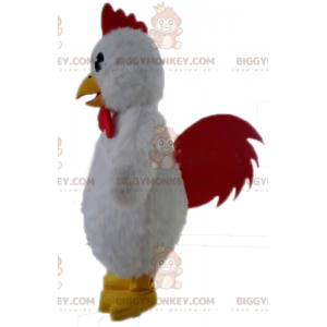 Gigantische witte kip BIGGYMONKEY™ mascottekostuum. Witte haan