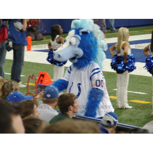 Blue and White Horse BIGGYMONKEY™ Mascot Costume –