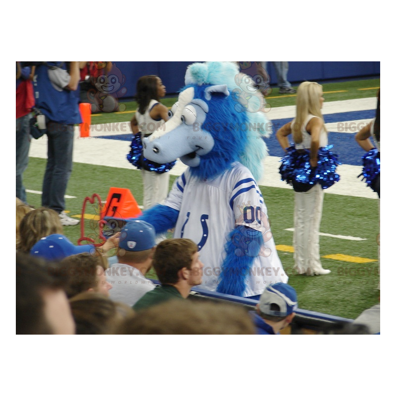 Blue and White Horse BIGGYMONKEY™ Mascot Costume -