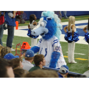 Blue and White Horse BIGGYMONKEY™ Mascot Costume –