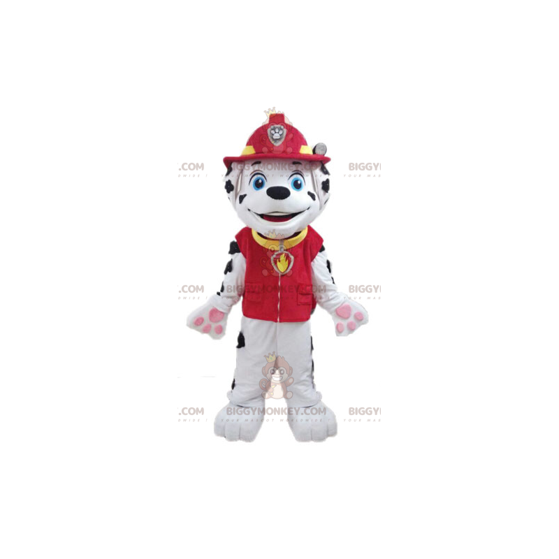 BIGGYMONKEY™ Dalmatian Dog Mascot Costume Dressed In