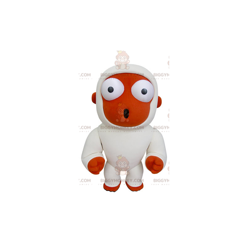Traje de mascote de macaco laranja e branco BIGGYMONKEY™