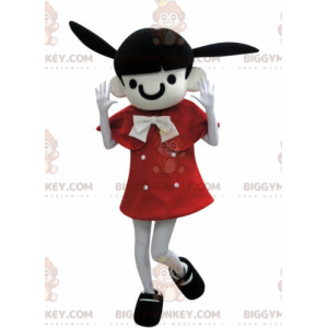 Brown Girl BIGGYMONKEY™ Mascot Costume with Donkey Ears –