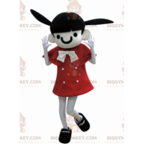 Brown Girl BIGGYMONKEY™ Mascot Costume with Donkey Ears –