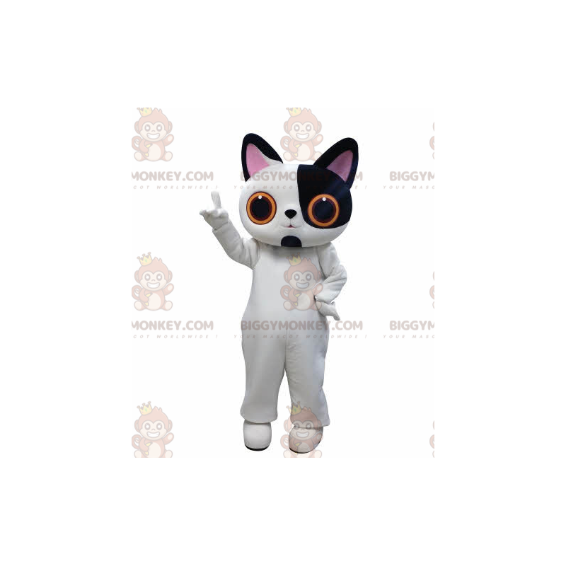 Disfraz de mascota Big Eyes White and Black Cat BIGGYMONKEY™ - Disfraz de mascota Big Eyes White and Black Cat BIGGYMONKEY™ -
