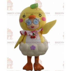 BIGGYMONKEY™ Disfraz de mascota niña disfrazada de pollito