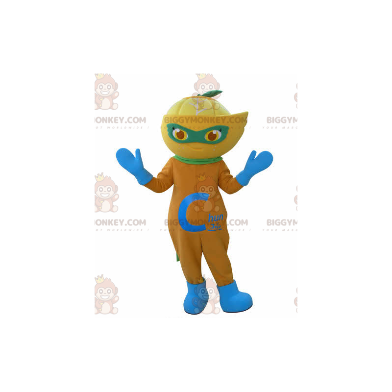 Costume de mascotte BIGGYMONKEY™ d'orange de citron de Costume de mascotte BIGGYMONKEY™ d'orange de citron de
