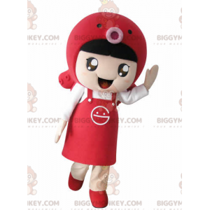 BIGGYMONKEY™ Maskottchen-Kostüm für Mädchen mit Schürze und