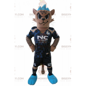 BIGGYMONKEY™ Mascot Costume of Tiger in Footballer Outfit with