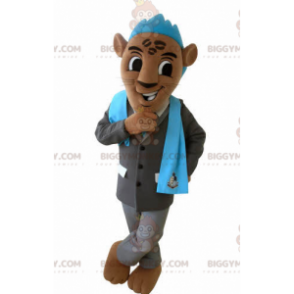 Disfraz de mascota BIGGYMONKEY™ de tigre marrón con traje y