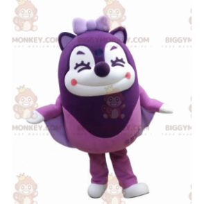 BIGGYMONKEY™ grinende Lilla flyvende egern-maskotkostume -