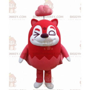 BIGGYMONKEY™ Maskottchenkostüm Rotes und weißes fliegendes