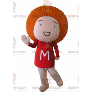 BIGGYMONKEY™ Funny Man Orange Hair Mascot Costume -