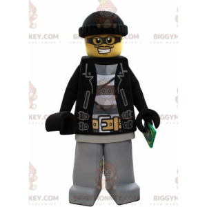 disfraz de mascota lego BIGGYMONKEY™ disfrazado de bandido con