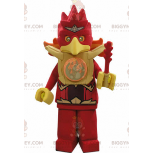 BIGGYMONKEY™ Lego Red and Yellow Eagle Bird Mascot Costume -