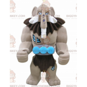 Jättiläinen ruskea Mammoth Lego BIGGYMONKEY™ maskottiasu - Kadonneet eläinmaskotit - BIGGYMONKEY_04731 - BiggyMonkey.com