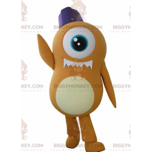 Costume da mascotte alieno Ciclope BIGGYMONKEY™ arancione -