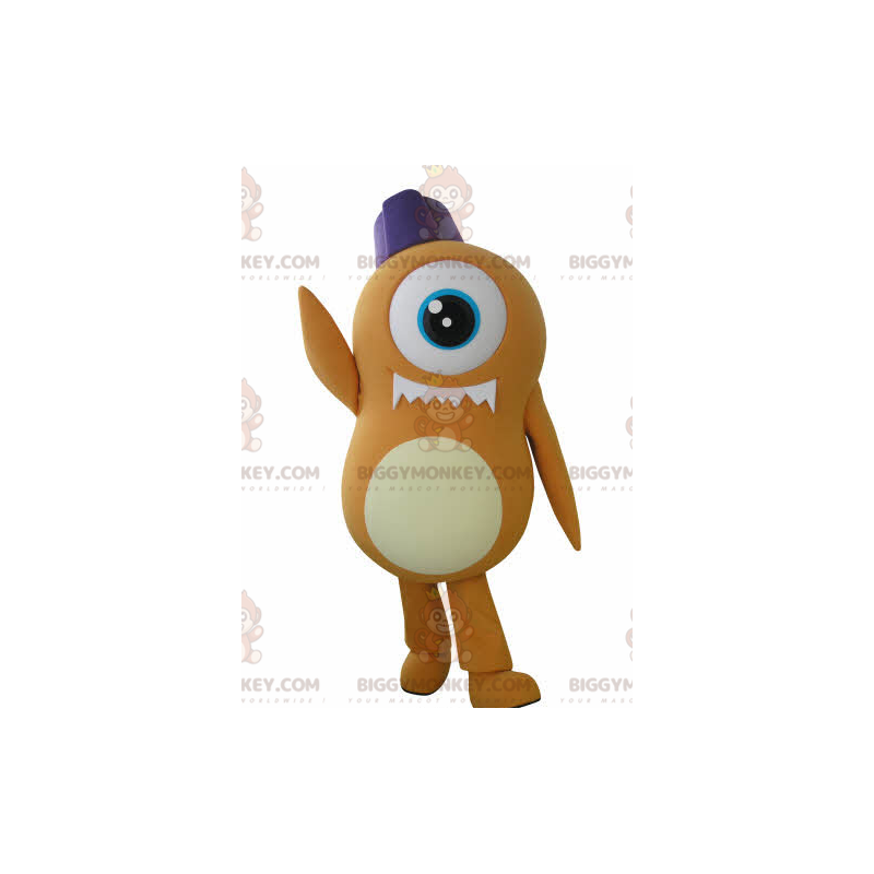 Orange Cyclops Alien BIGGYMONKEY™ maskotkostume - Monster maskoter - BIGGYMONKEY_04732 - BiggyMonkey.com