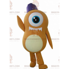 Orange Cyclops Alien BIGGYMONKEY™ maskotkostume - Monster maskoter - BIGGYMONKEY_04732 - BiggyMonkey.com